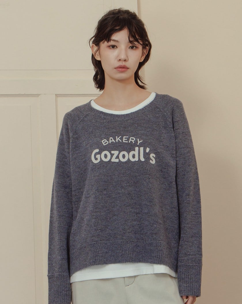 抗起球毛線編織繡花短版毛衣(兩色)