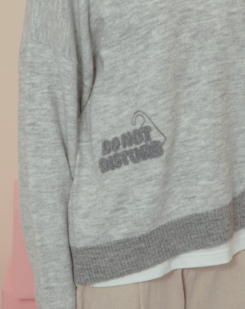 抗起球不規則撞色拼接毛衣(兩色)