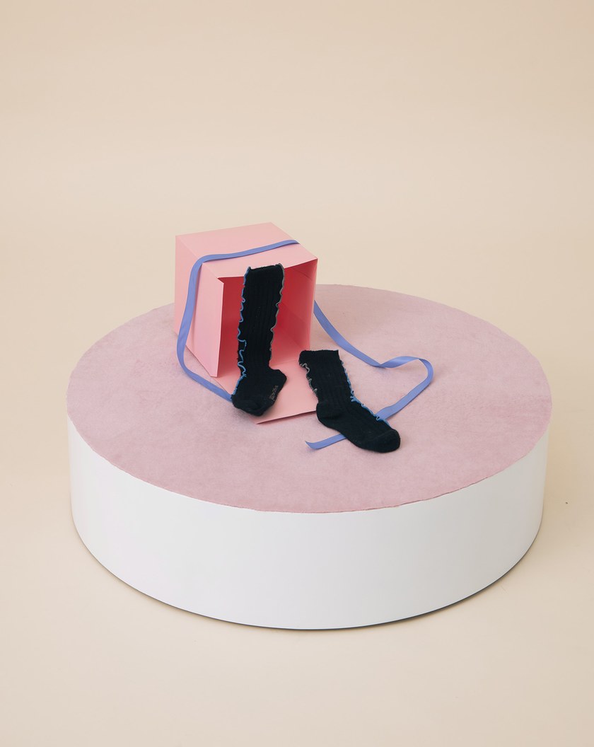 撞色密拷設計感長襪(三色)