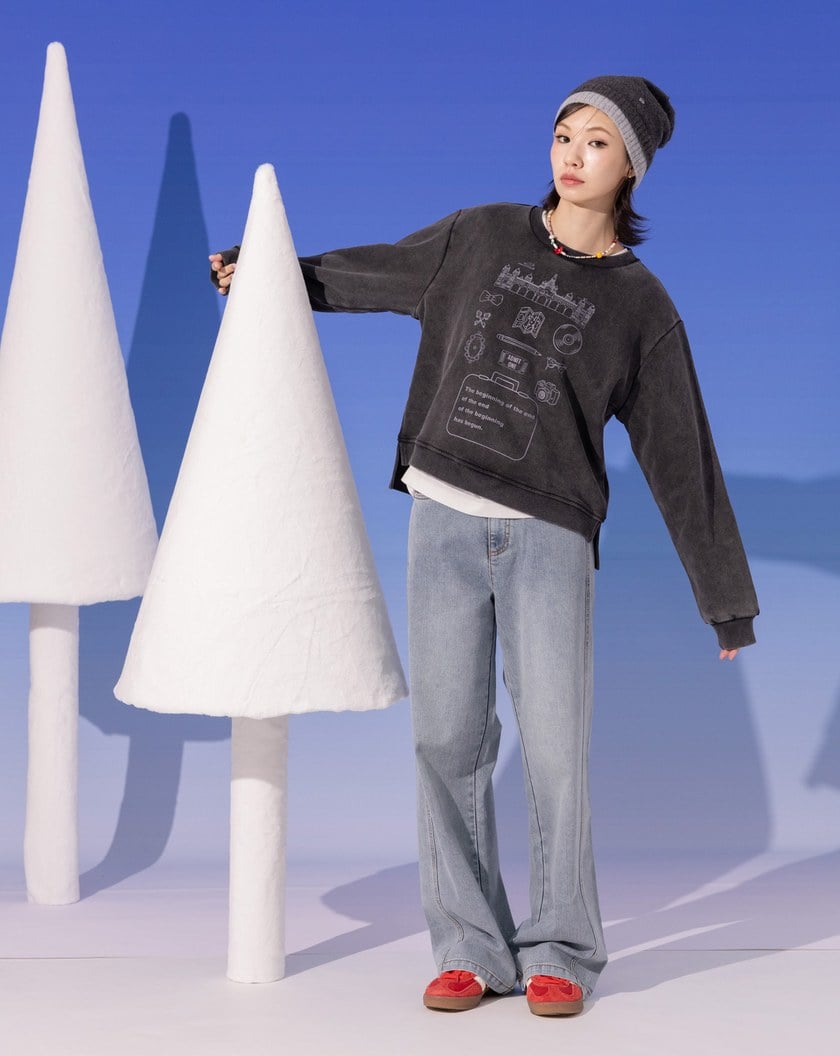 雙層造型保暖羊毛帽(兩色)