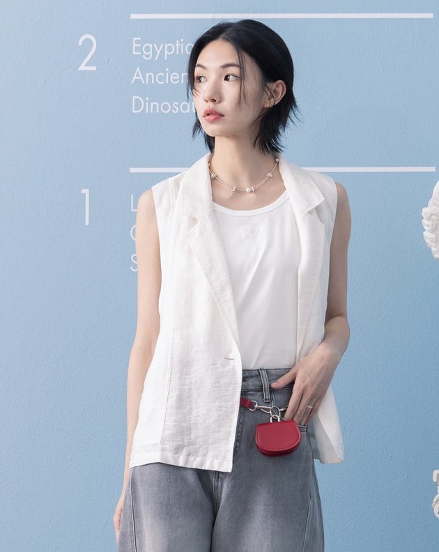 涼感天絲外搭西裝背心(兩色)