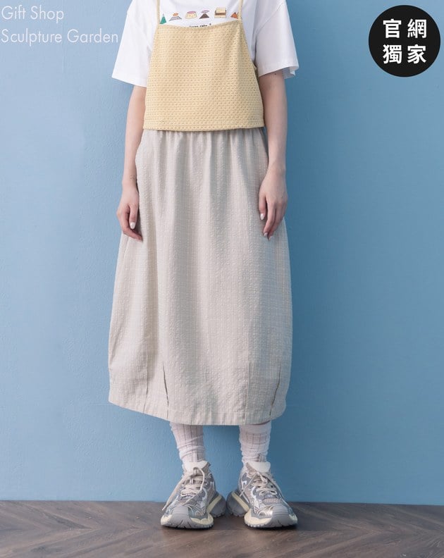 ➤格紋鬆緊氣球裙(兩色)