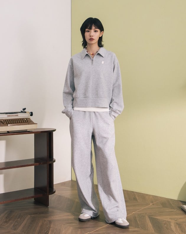 涼感天絲顯瘦剪接褲腳抽繩寬褲(兩色)