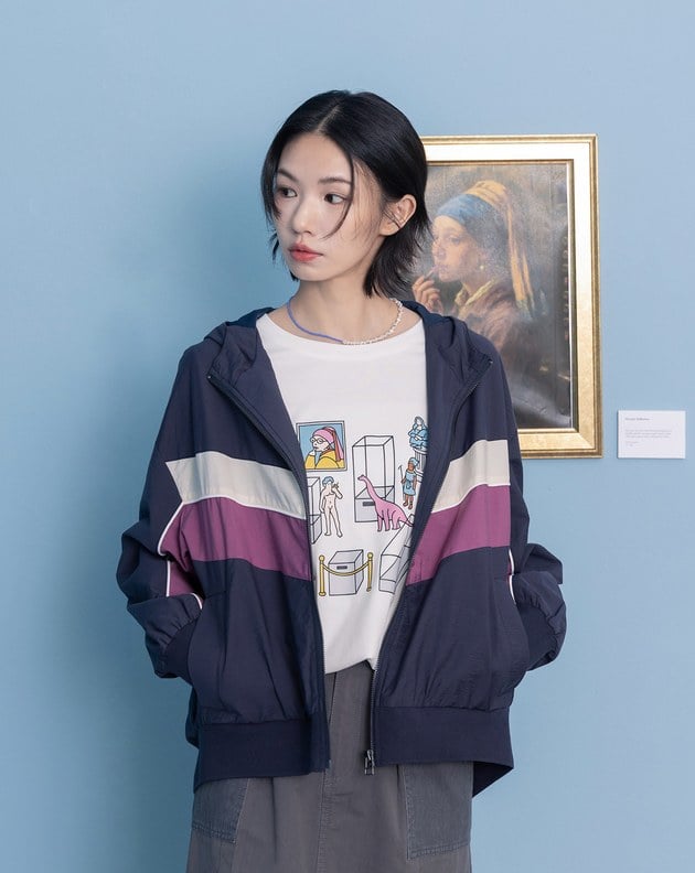 經典配色運動連帽外套(兩色)