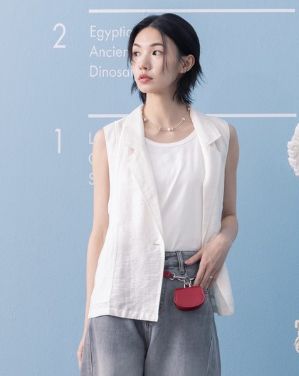 涼感天絲外搭西裝背心(兩色)