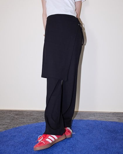 A｜顯瘦兩件式彈性喇叭褲(兩色)