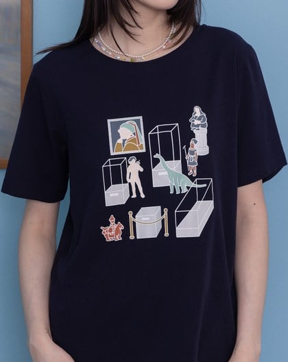 展品休息中印花T恤(兩色)