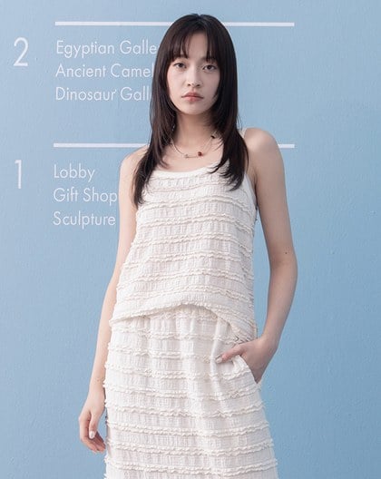 多層次蕾絲細肩帶背心(兩色)