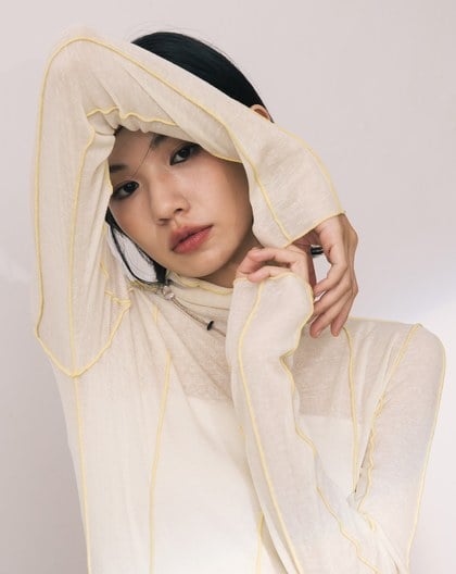 A｜密拷透膚高領內搭上衣(兩色)