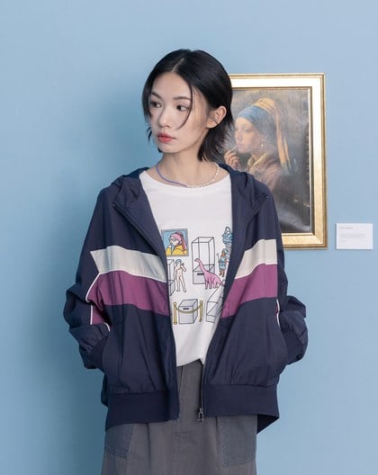 經典配色運動連帽外套(兩色)