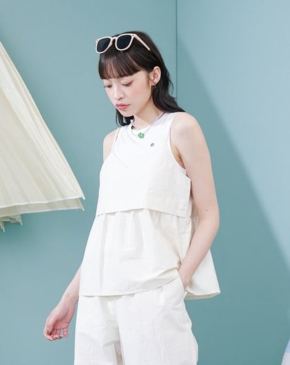 涼感天絲兩件式細肩帶背心(兩色)