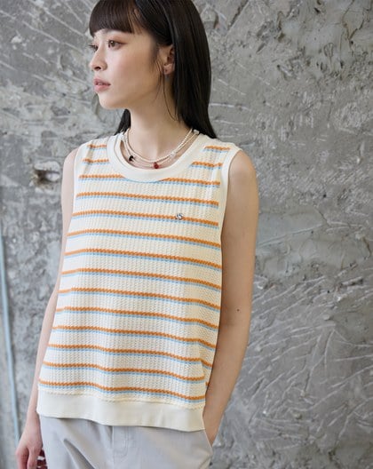 夏日條紋背心(附內搭)(兩色)