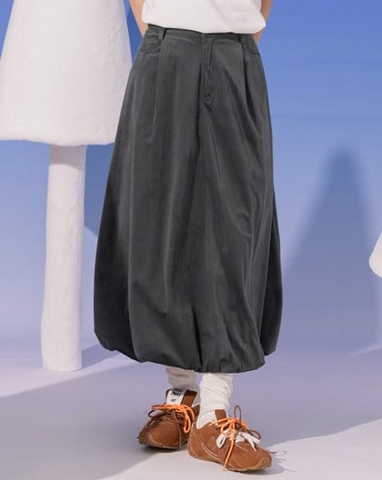 燈芯絨花苞長裙(兩色)