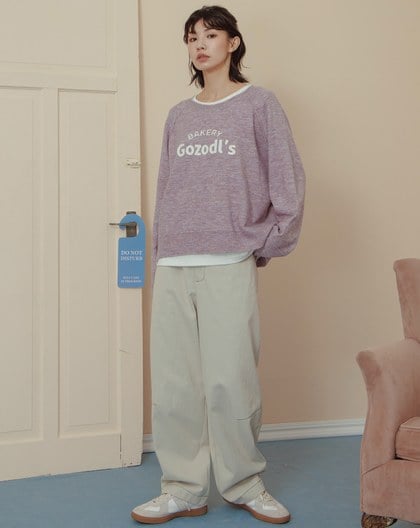 抗起球毛線編織繡花短版毛衣(兩色)