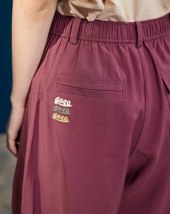 涼感壓折後鬆緊西裝短褲(兩色)