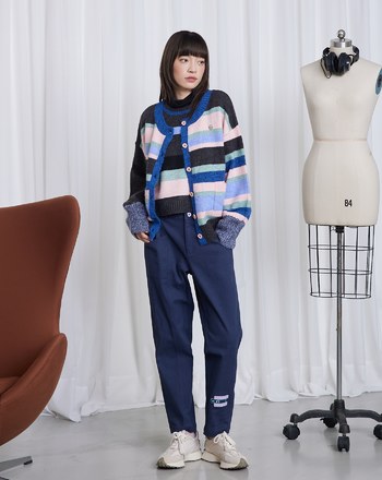 冬天不出門請在家後鬆緊長褲(兩色)