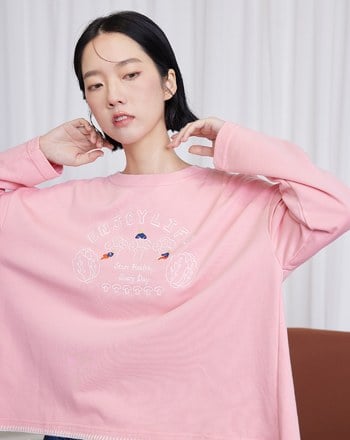 養生蔬菜園毛線邊長袖T恤(兩色)