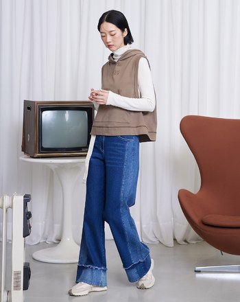 9020配色爬線連帽背心(兩色)