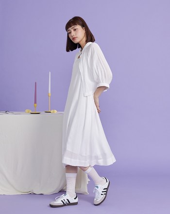 兩件式罩衫細肩帶洋裝(兩色)