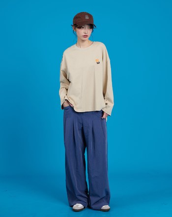 傳統蛋糕做法噴印印花大學T(兩色)