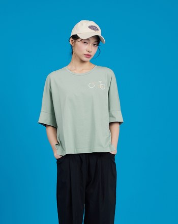 ➤單車小開岔連袖T恤(兩色)