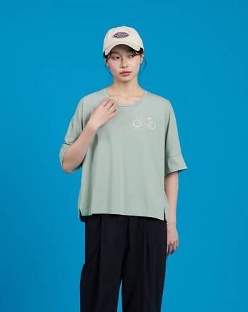 ➤單車小開岔連袖T恤(兩色)