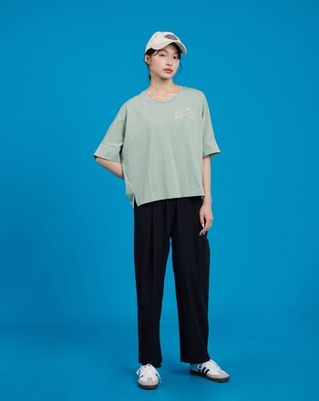 ➤單車小開岔連袖T恤(兩色)