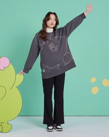 gozoxKINGJUN喔～DaDa長腿針織微喇叭褲(兩色)