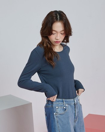 HOT發熱圓領長袖上衣(五色)