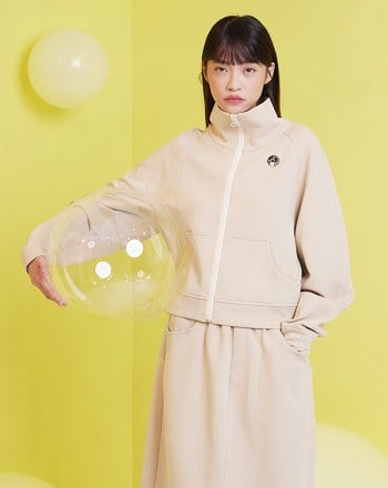 太空人別針太空棉立領外套(兩色)