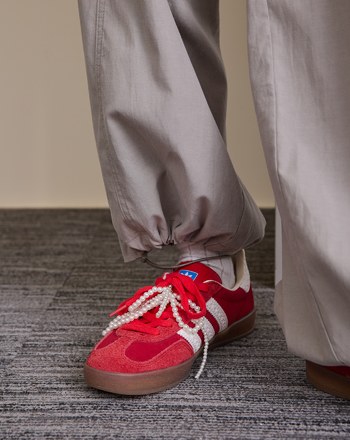 ➤涼感天絲褲腳抽繩口袋造型寬褲(兩色)