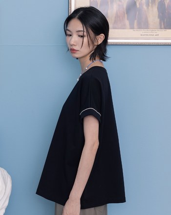 ➤Um…不懂畫密拷邊連袖T恤(兩色)