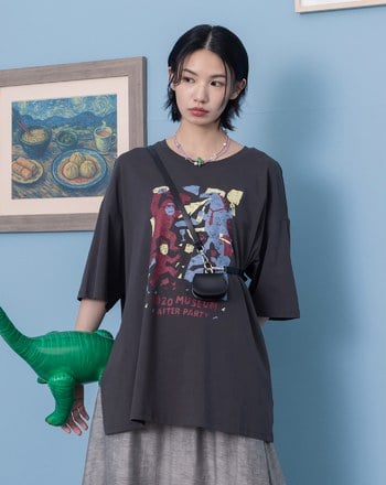 ➤博物館after party寬鬆涼感T恤(兩色)