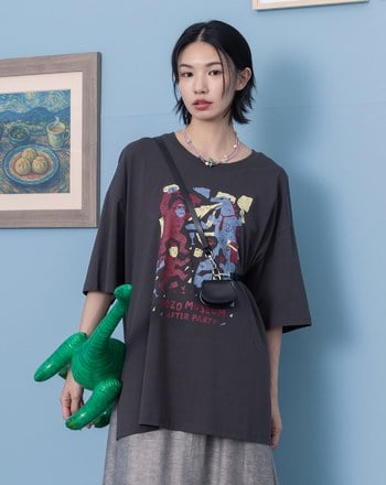 ➤博物館after party寬鬆涼感T恤(兩色)