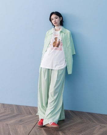 A｜涼感天絲大落肩短袖襯衫(兩色)