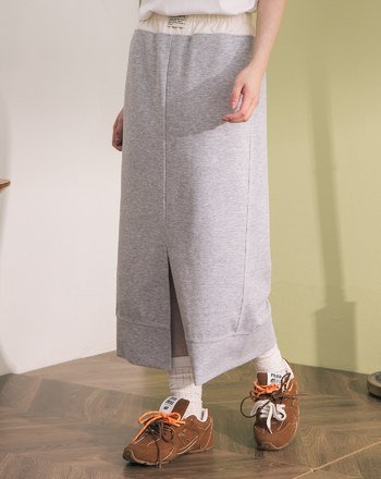 涼感天絲造型爬線直筒長裙(兩色)