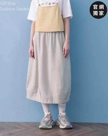 ➤格紋鬆緊氣球裙(兩色)