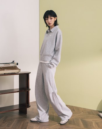 涼感天絲顯瘦剪接褲腳抽繩寬褲(兩色)