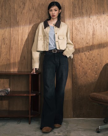 好比例纖長直牛仔直筒褲