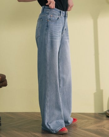 好比例纖長直天絲牛仔直筒褲