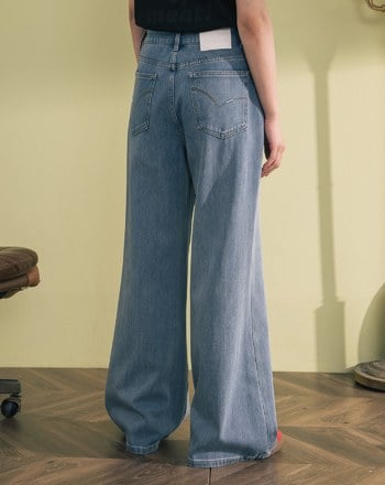 好比例纖長直天絲牛仔直筒褲