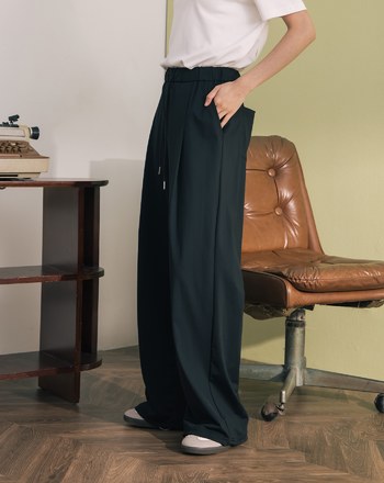 ➤抽繩可調節褲腳透氣運動長褲(兩色)