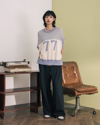 ➤抽繩可調節褲腳透氣運動長褲(兩色)