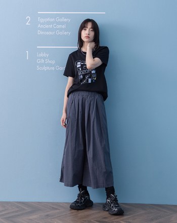 ➤顯瘦彈性八分寬褲(兩色)