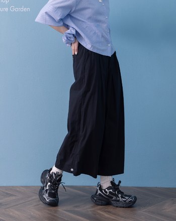 ➤顯瘦彈性八分寬褲(兩色)