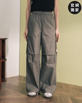 ➤立體工裝風大口袋抽繩寬褲