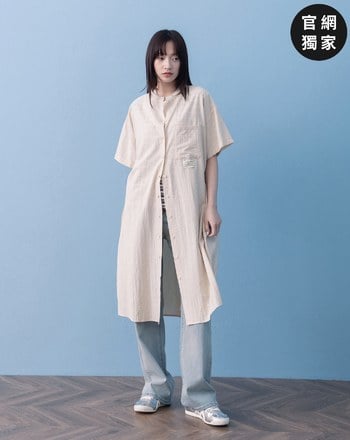 ➤開襟小立領直筒洋裝(兩色)