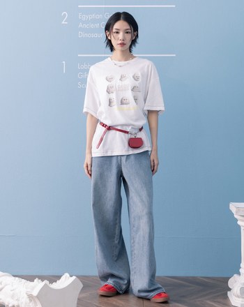 Ada石膏像竹節棉擴型T恤(三色)