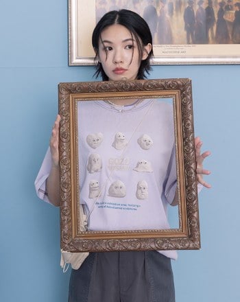 Ada石膏像竹節棉擴型T恤(三色)