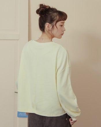 偵探調查印花立體抓褶大學T(兩色)